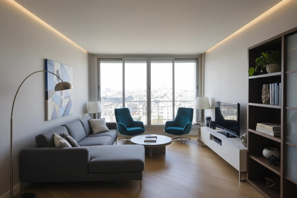 PARIS XIème –  Avenue Philippe Auguste – Etage  élevé – Balc