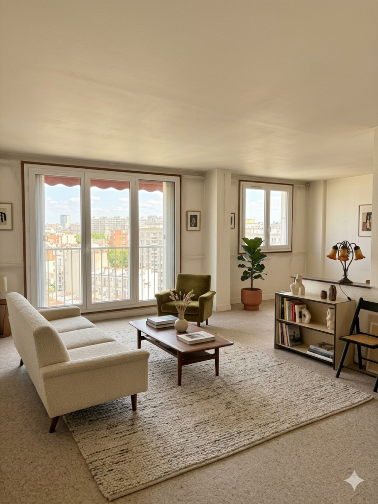 3 pièces en étage élevé avec triple exposition   vue dégagée