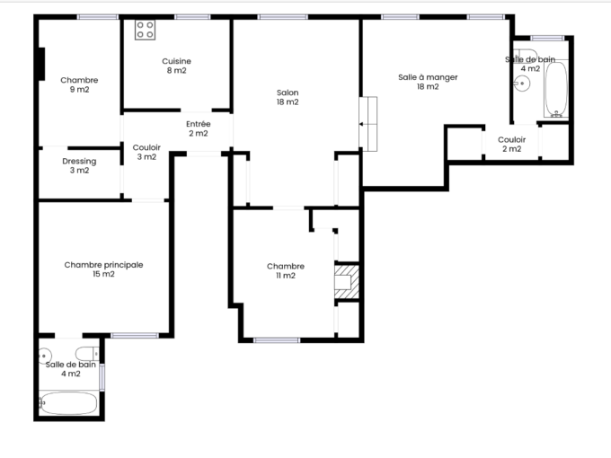 appartement dans le 93100 à Montreuil de 101.24m²