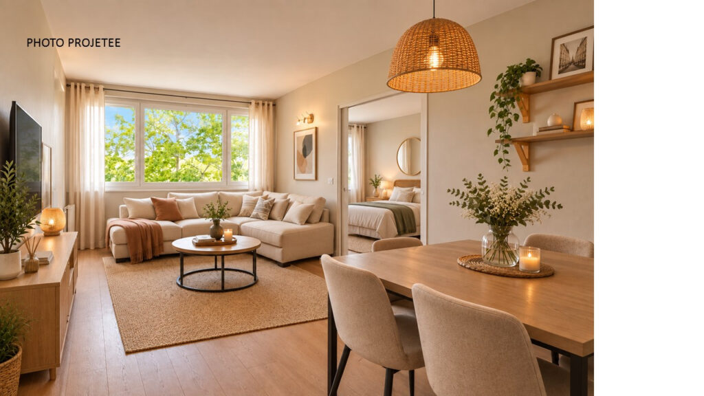 PARIS 20e – 2 pièces 43.27m2- 5ème étage – Vue PERE LACHAISE
